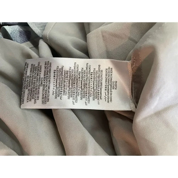 Bcogmaxazria Jaelyn Print Blocked Pleated Dress Size M - Picture 8 of 15